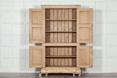 19thC English Pine Housekeepers Cupboard