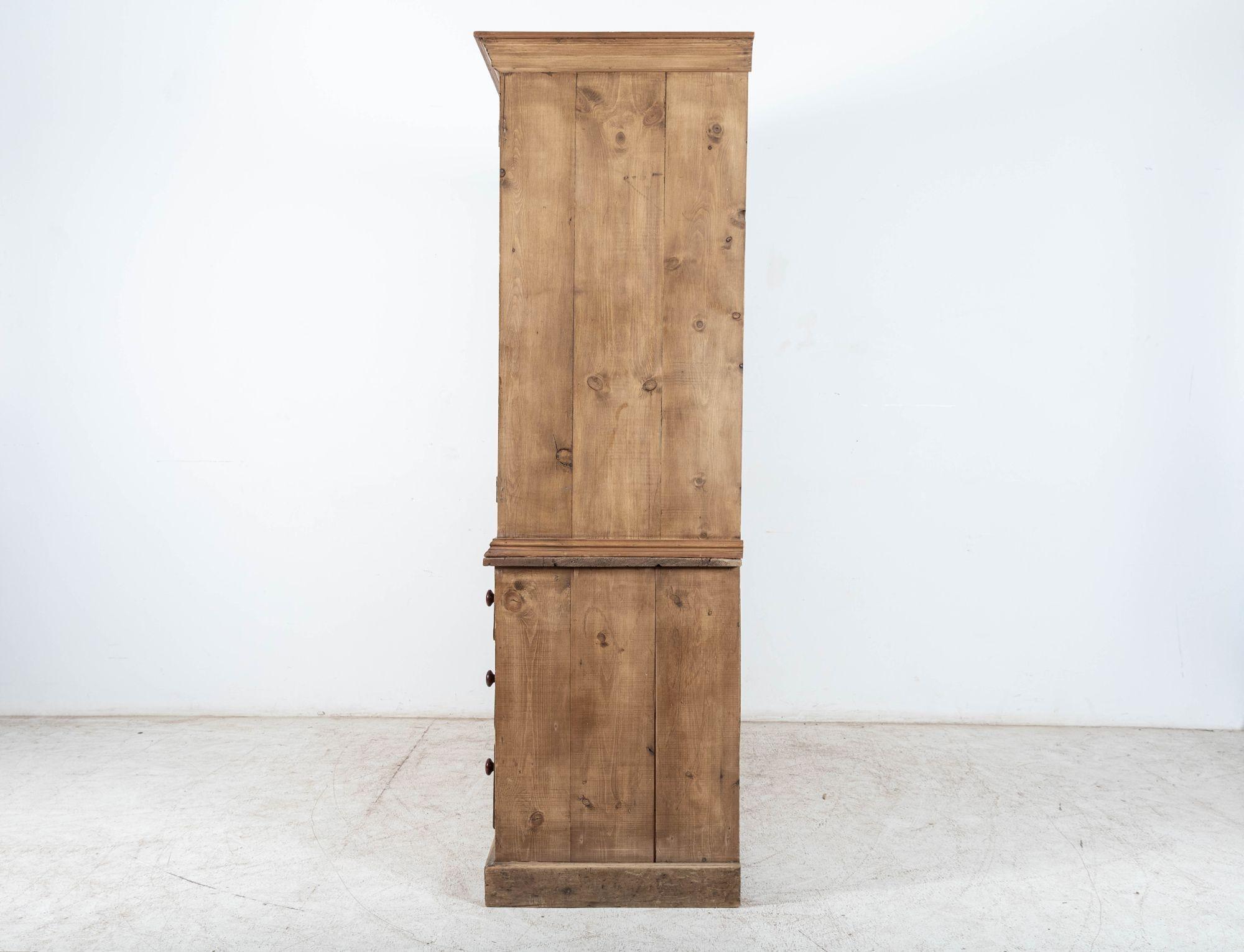 19thc English Pine Linen Press / Housekeepers Cupboard 3