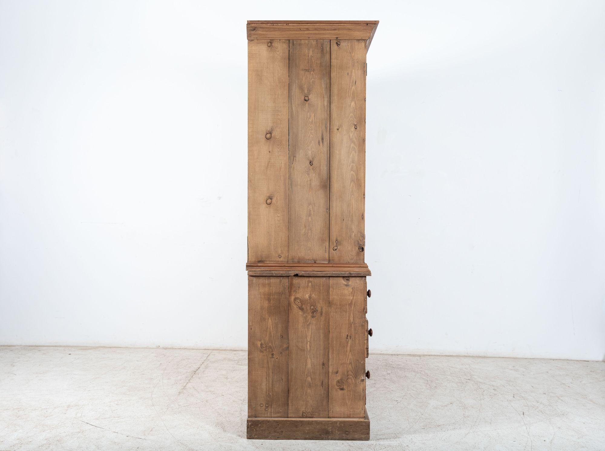 19thc English Pine Linen Press / Housekeepers Cupboard 4