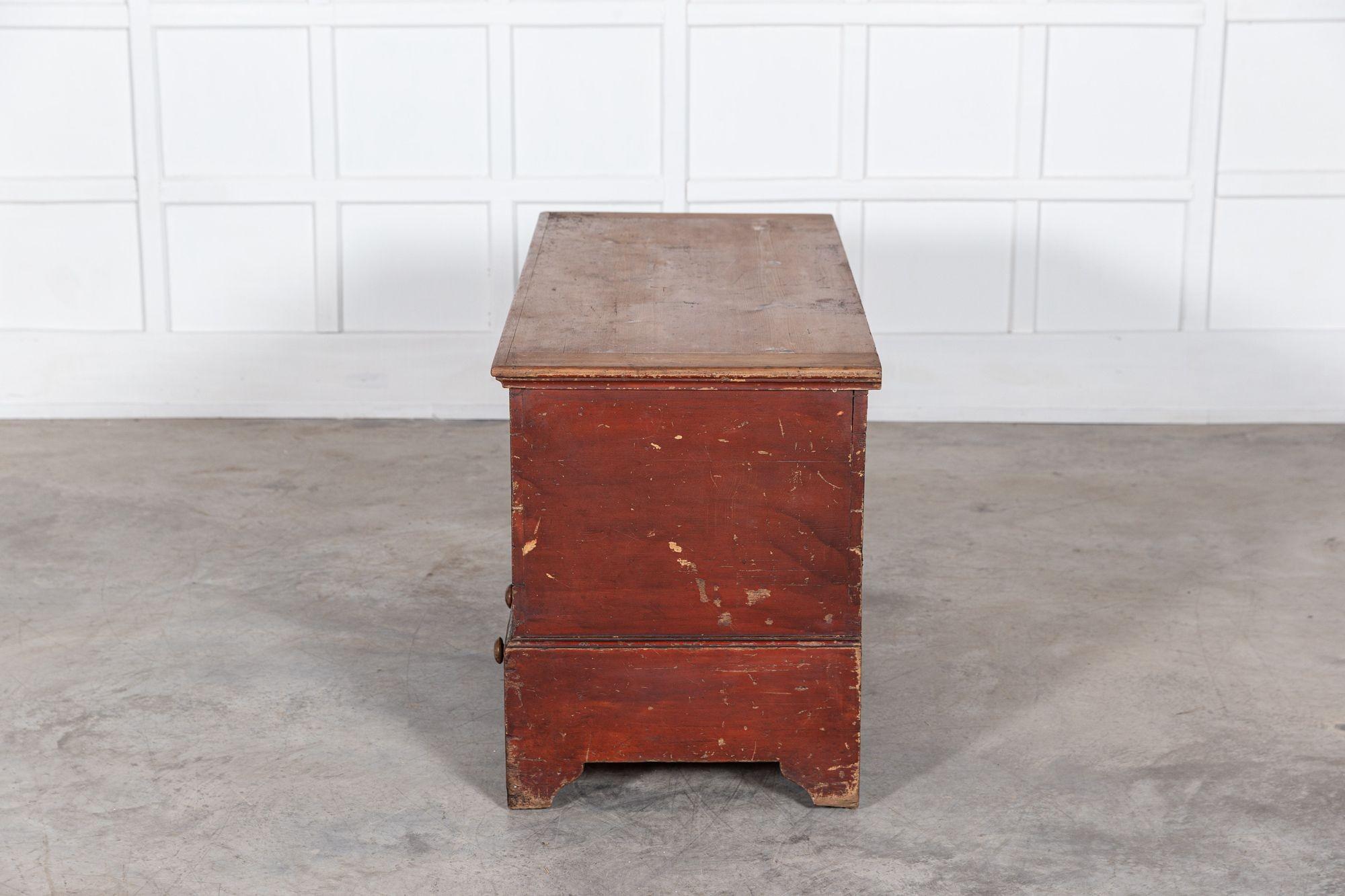 19thC English Pine Mule Chest For Sale 6
