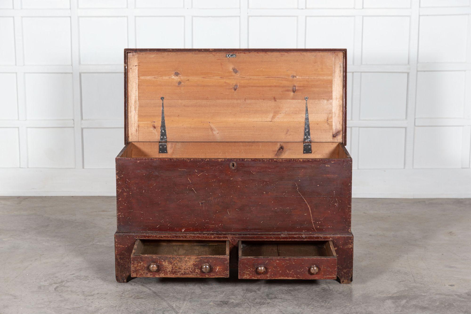 19thC English Pine Mule Chest For Sale 4