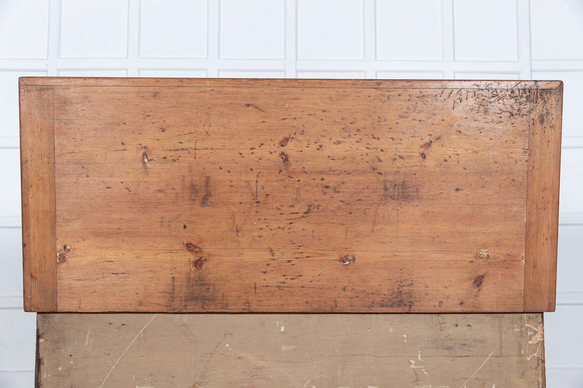 19thC English Pine Mule Chest For Sale 5