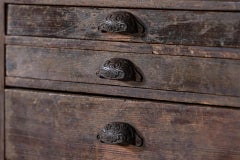 19th C English Pine Printers Bank of Drawers