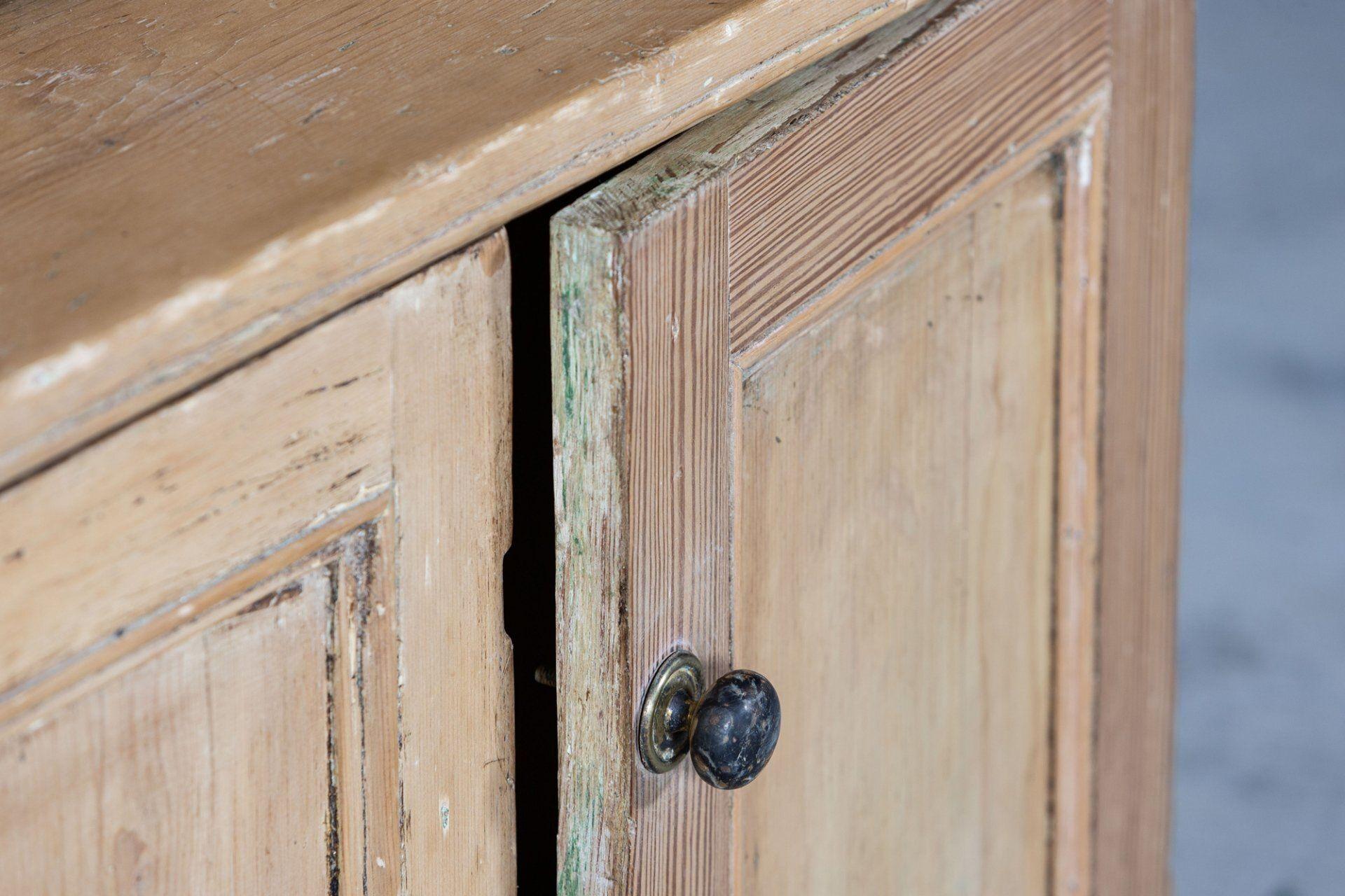 19thC English Pine Tall Cupboard 8