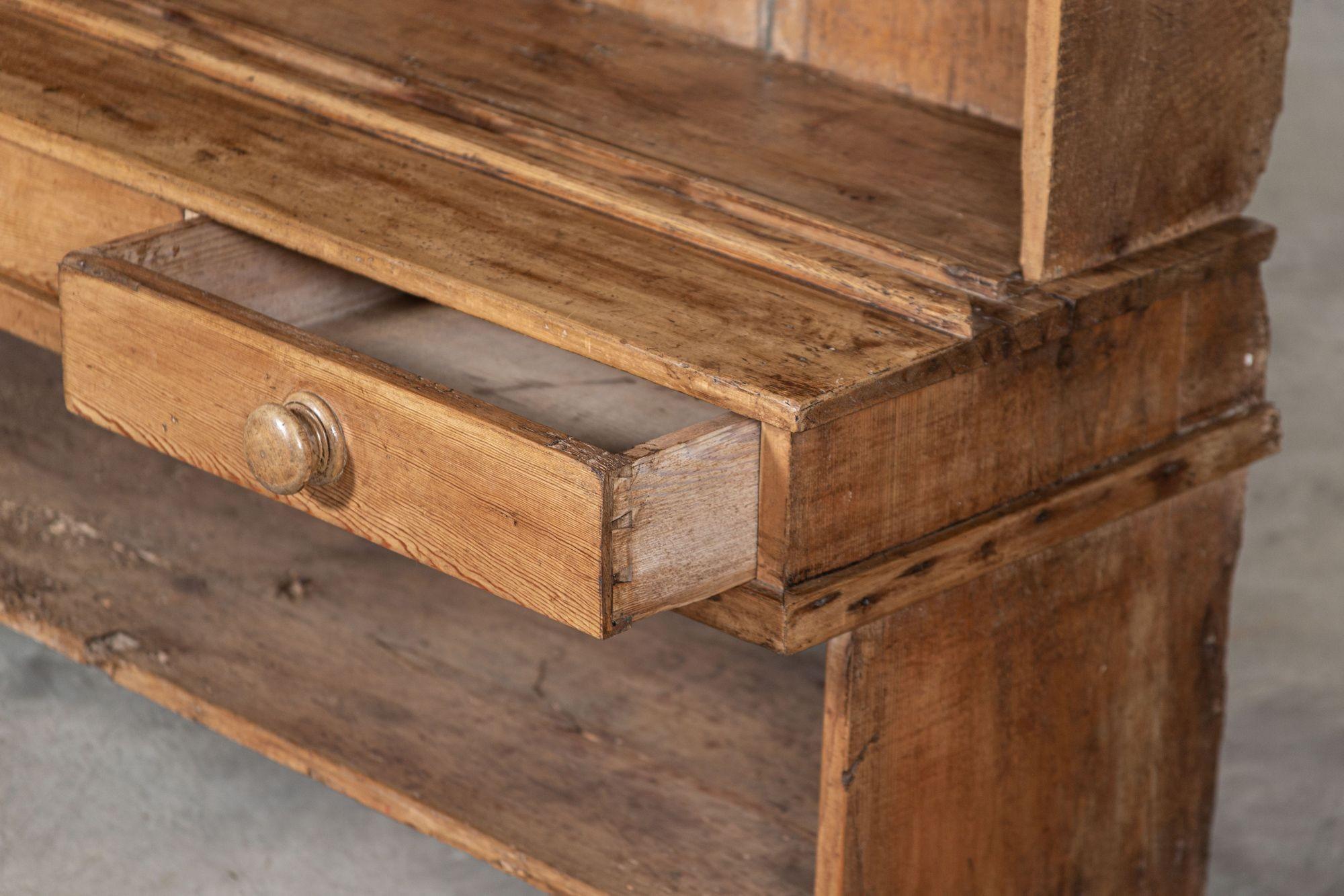 19th Century English Pine Vernacular Dresser 7