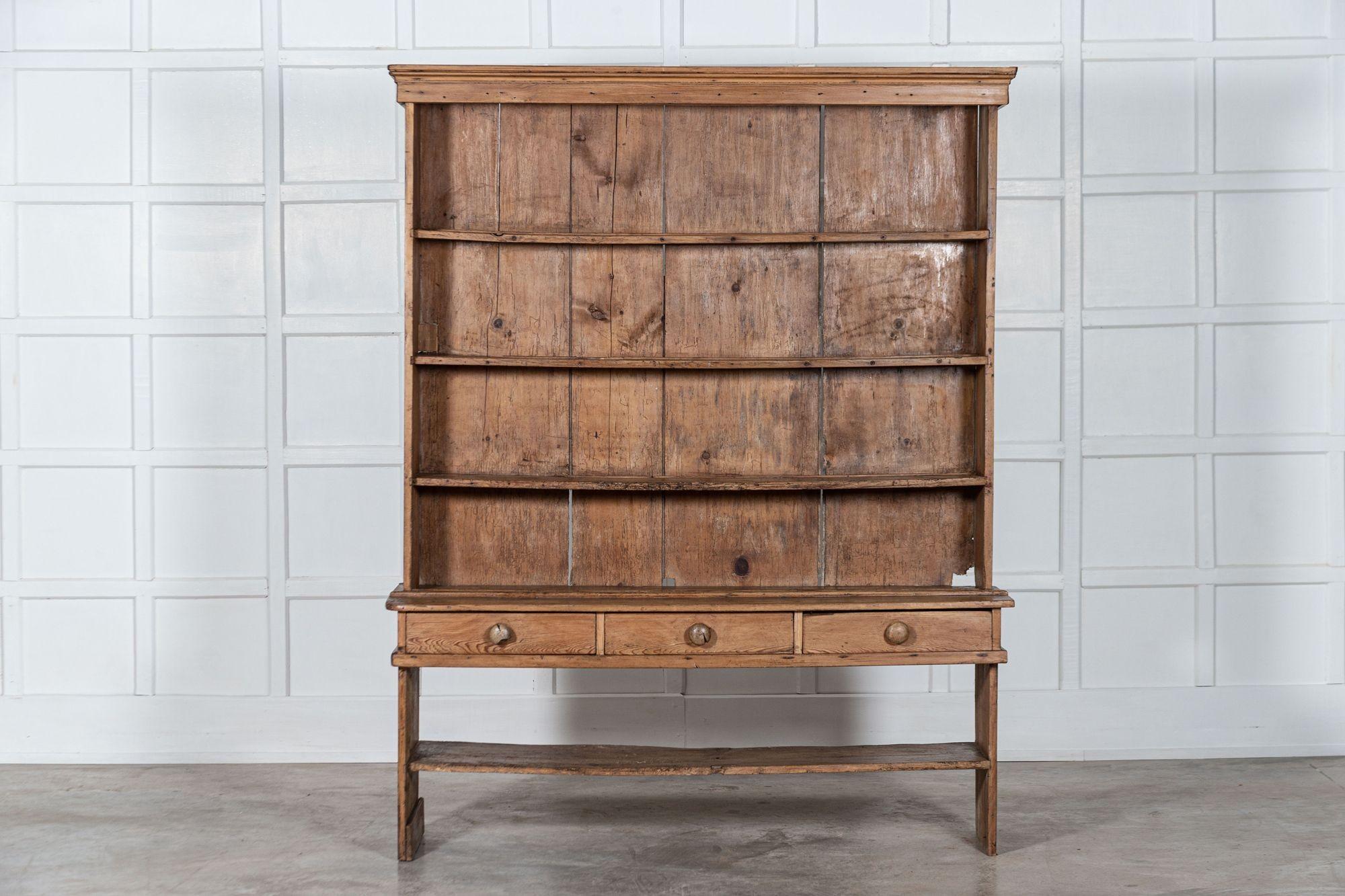 circa 1800
19thC English pine Vernacular dresser
Provenance: Victorian Country School. Sixpenny Handley, Wiltshire.
Property known as Champs Farmhouse, Woodcuts, Cranborne Chase.
We can also customise existing pieces to suit your