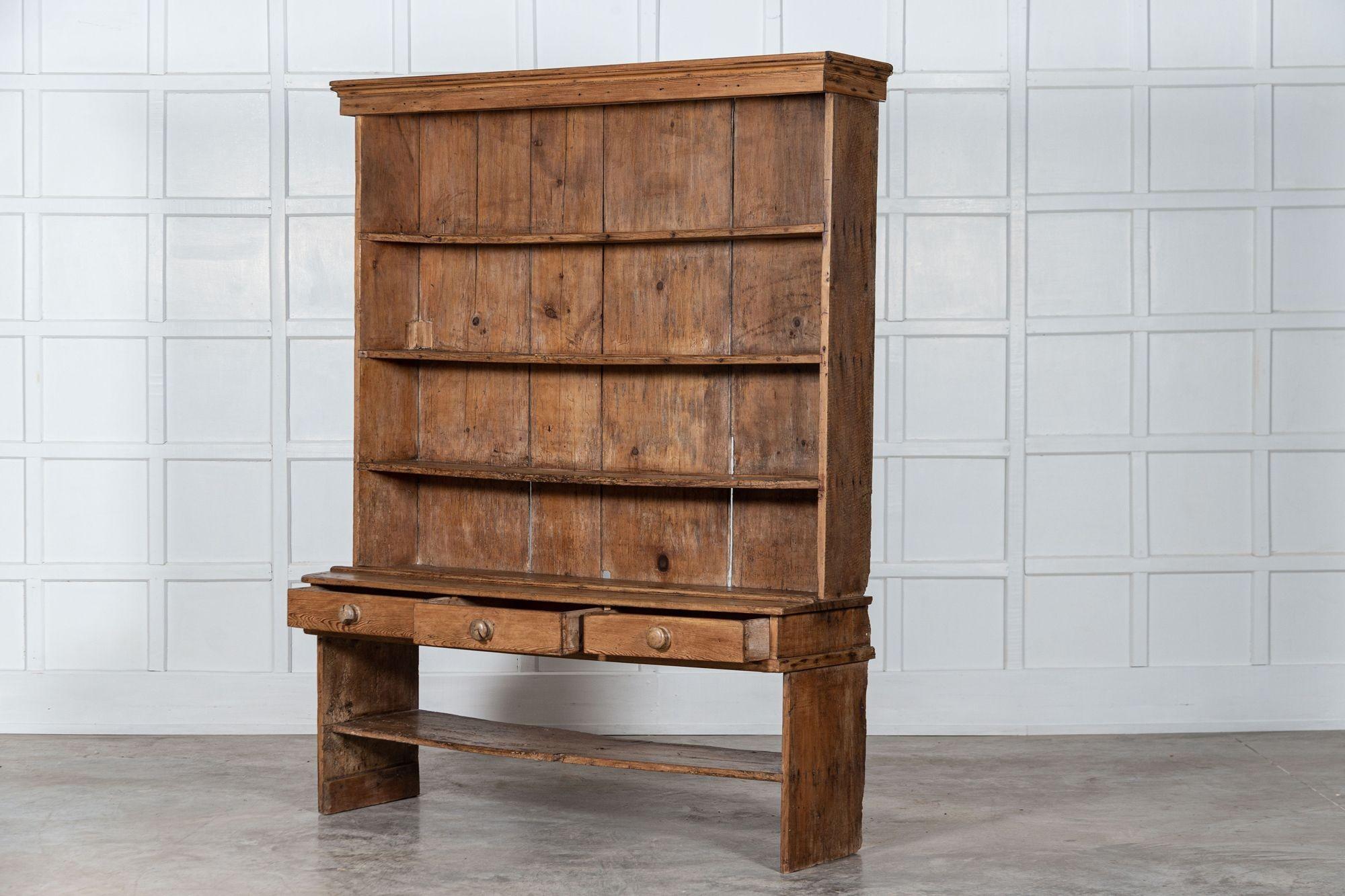 19th Century English Pine Vernacular Dresser 1