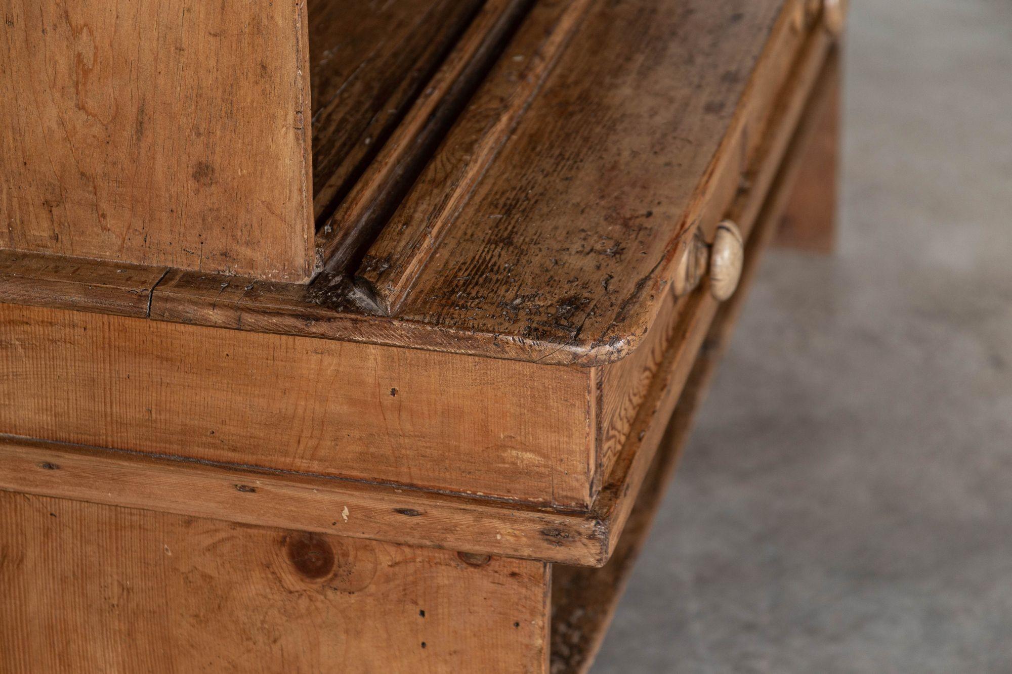 19th Century English Pine Vernacular Dresser 3