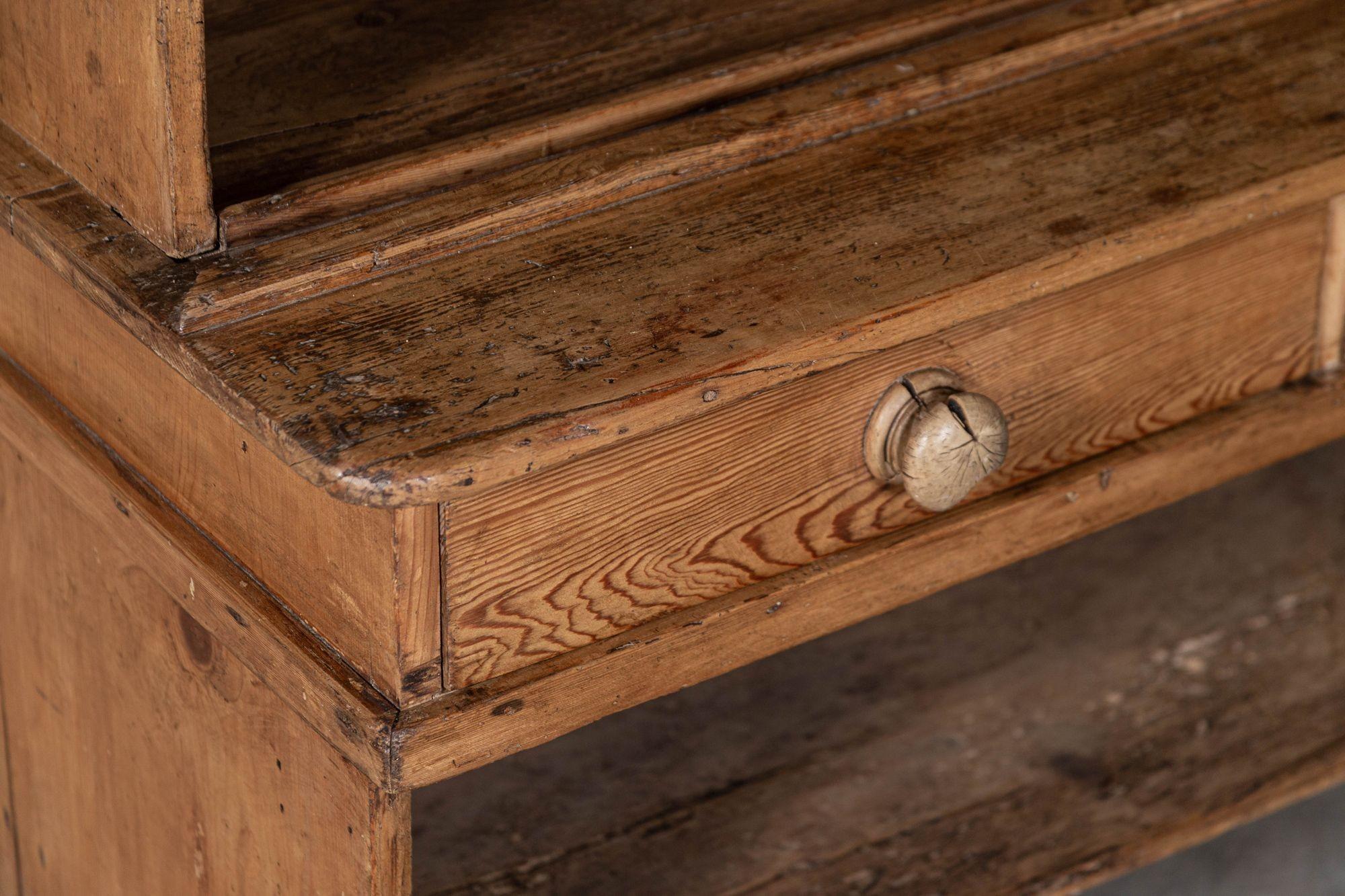 19th Century English Pine Vernacular Dresser 5