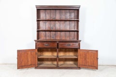 19thC English Pine Waterfall Dresser