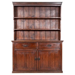 19thC English Pine Waterfall Dresser