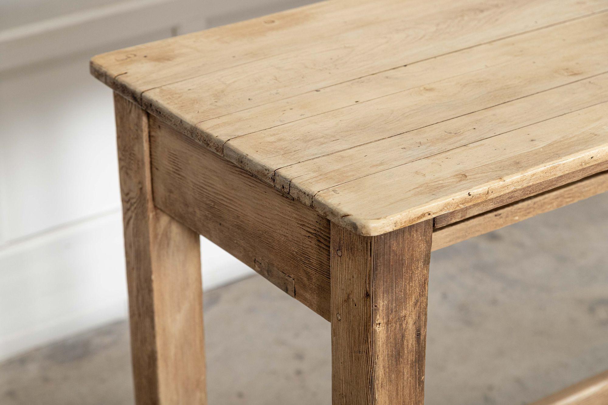 19thC English Pine Work Table For Sale 6