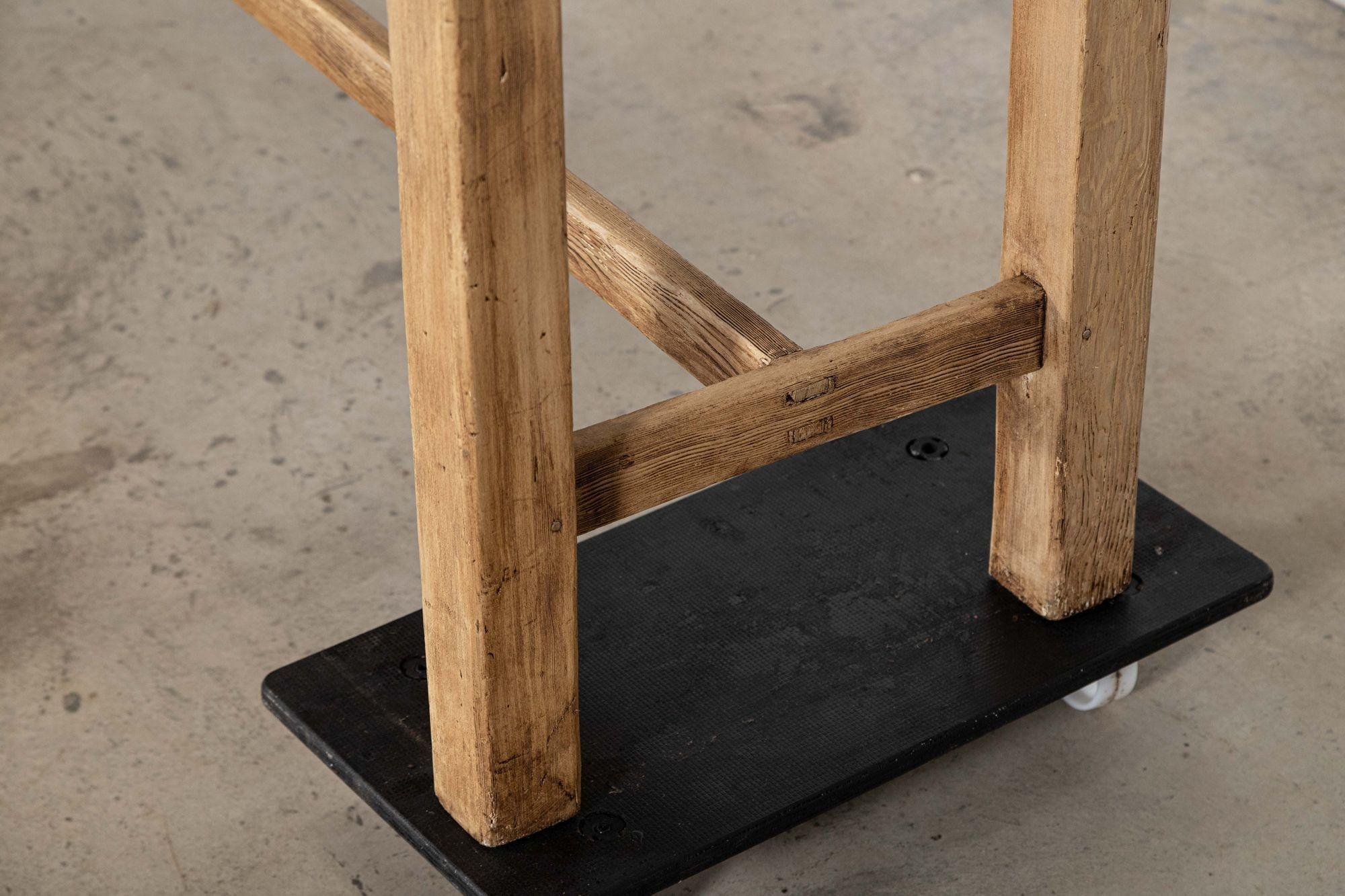 19thC English Pine Work Table For Sale 7