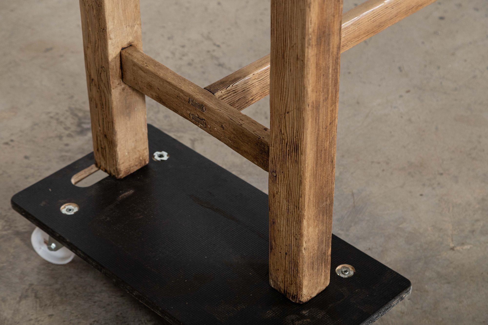 19thC English Pine Work Table For Sale 5