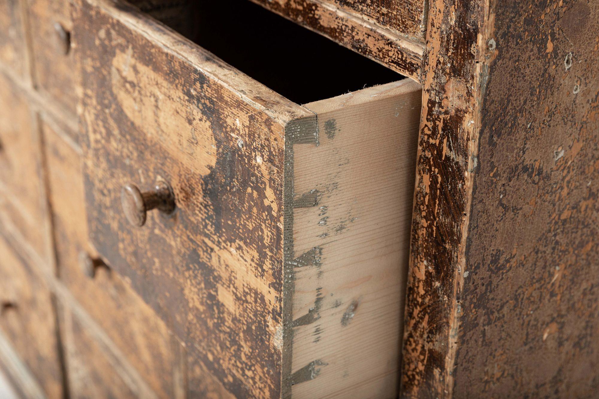 19thC English Pine Workshop Drawers 7