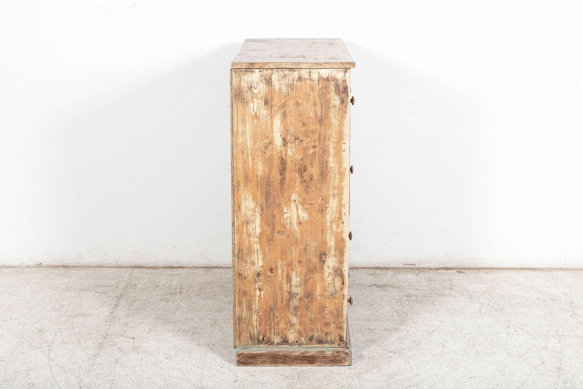 19thC English Pine Workshop Drawers 8