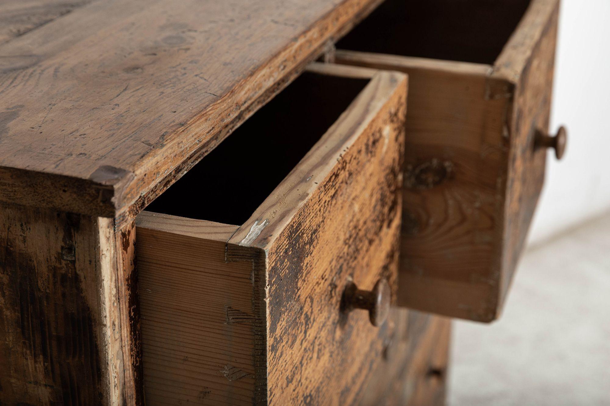19thC English Pine Workshop Drawers For Sale 5