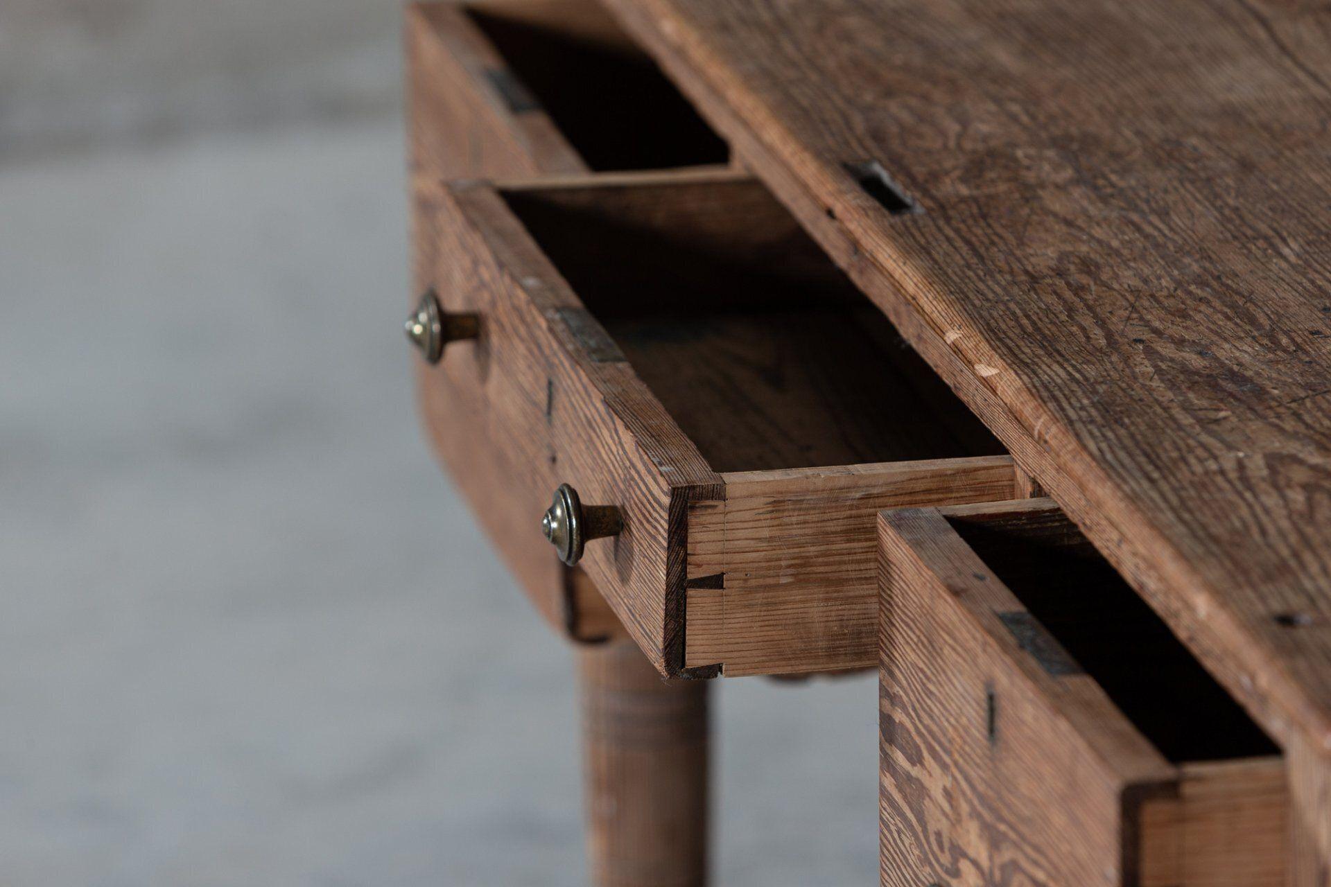 19thC English Pine Writing Desk For Sale 6