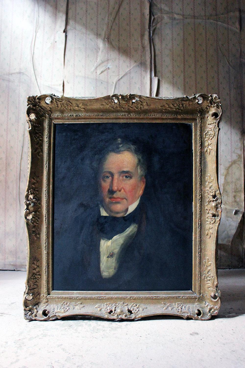 19th Century English School Oil on Board Portrait of a Gentleman, circa 1870 3