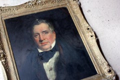 19th Century English School Oil on Board Portrait of a Gentleman, circa 1870