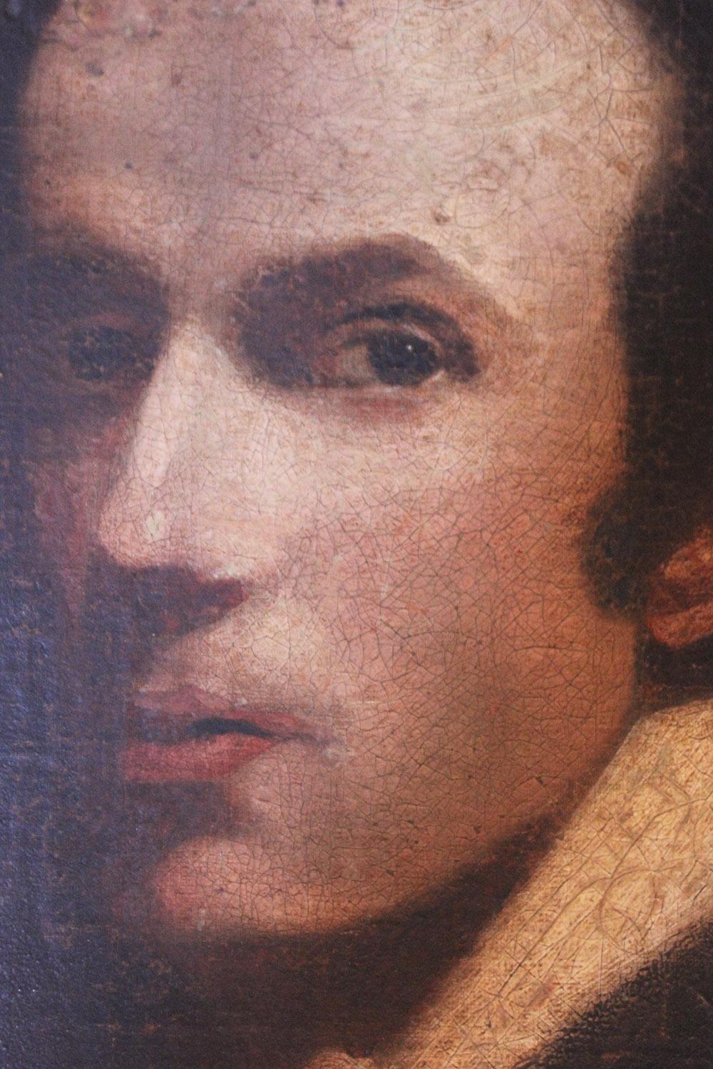 English School Oil on Canvas Laid to Board Portrait of a Gentleman, circa 1870 1