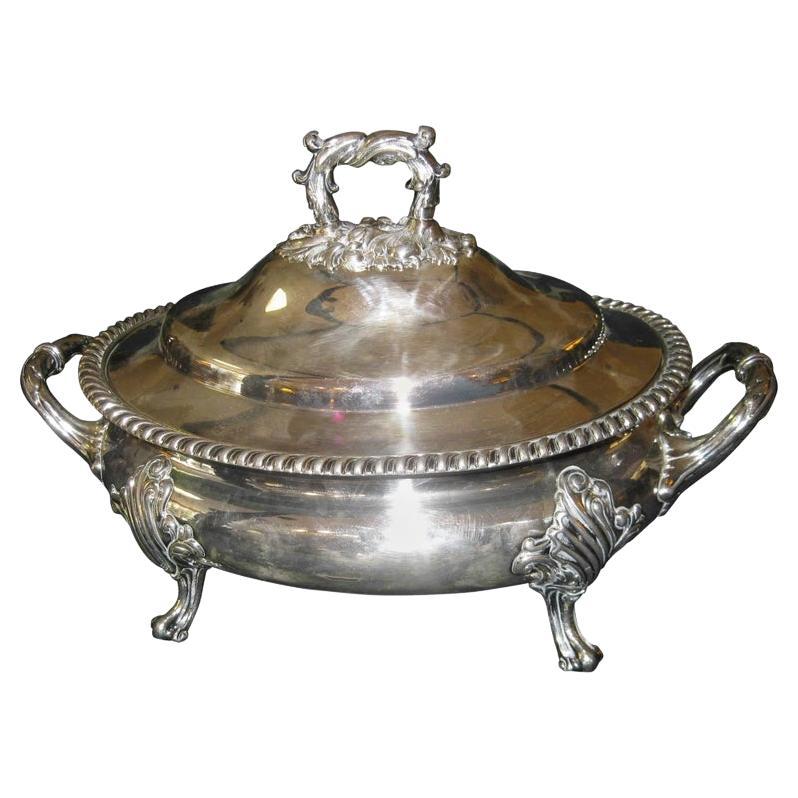 19ème siècle Anglais Sheffield Silver Plate Fine Food Warmer Dish Walker Knowles