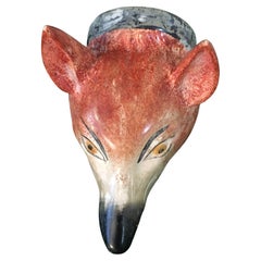 Stirrup Cup 19thc English Staffordshire Creamware Red Fox