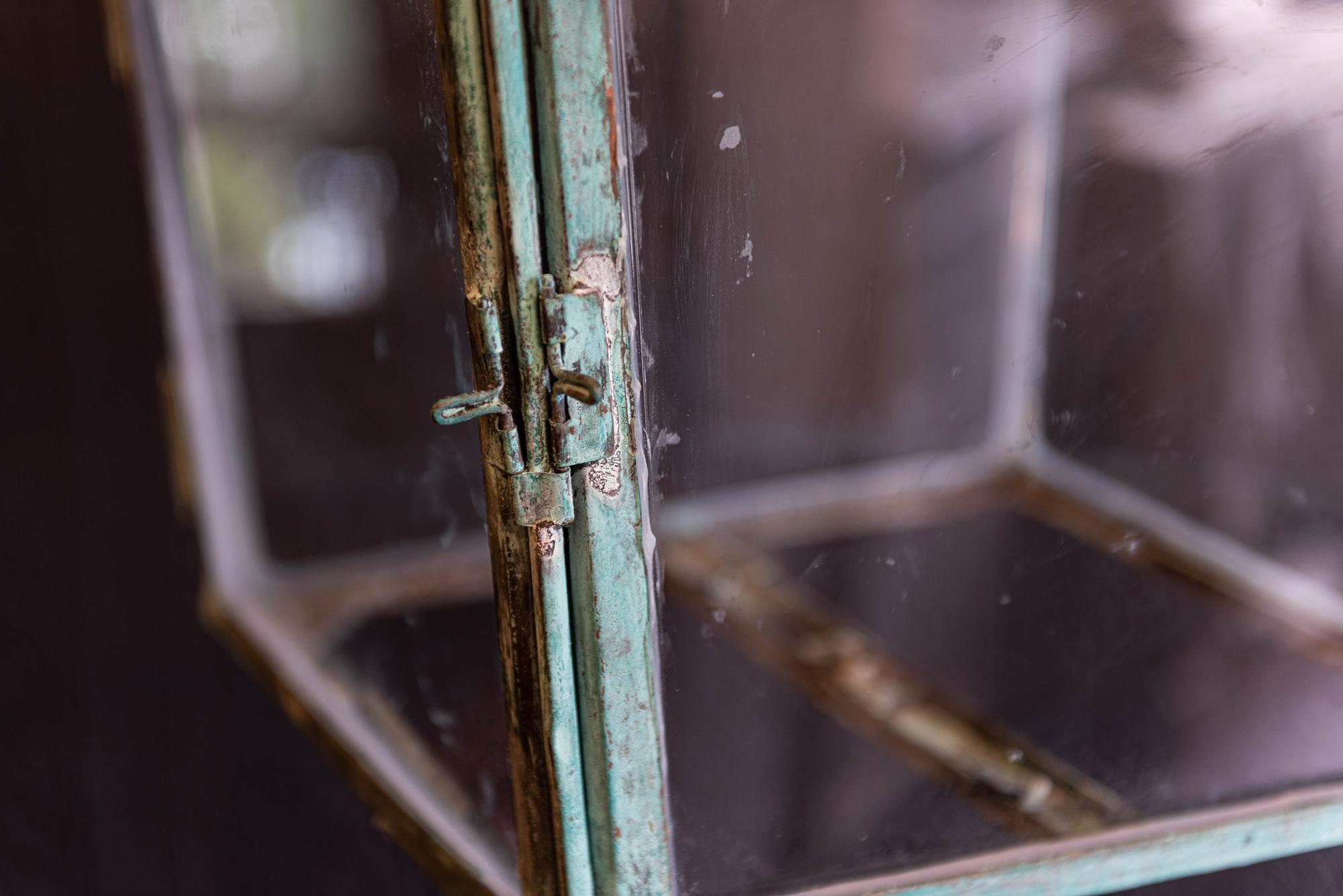 British 19th Century English Verdigris Copper Lantern