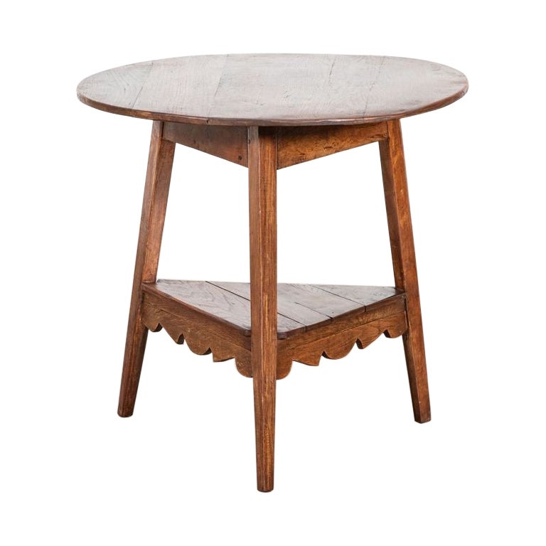 19thC English Vernacular Elm Cricket Table