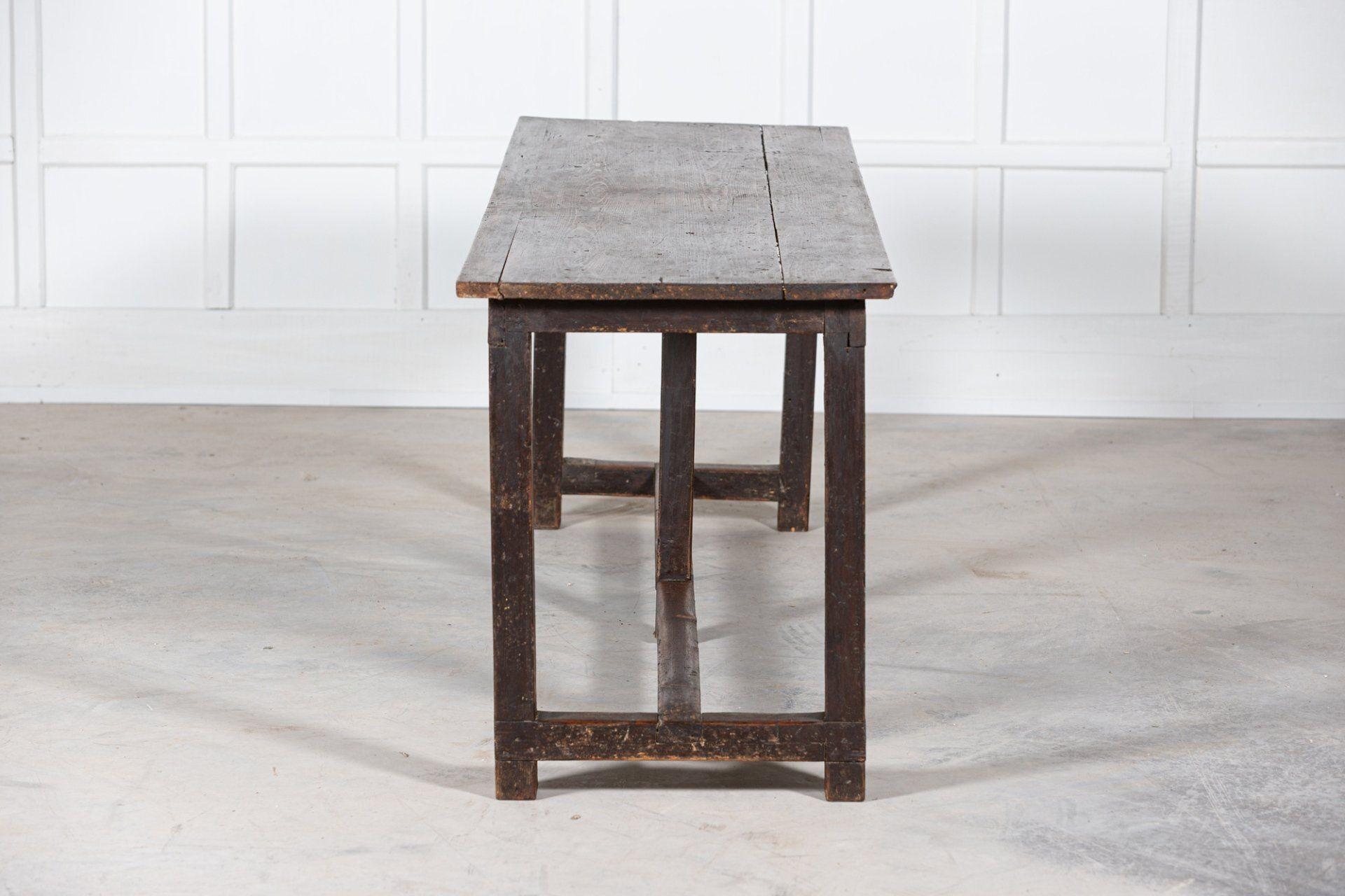 19thC English Vernacular Pine Kitchen Table For Sale 7
