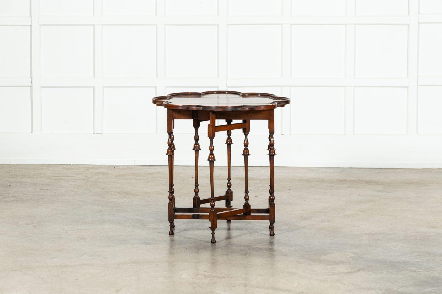 19thC English Walnut Gateleg Table 8
