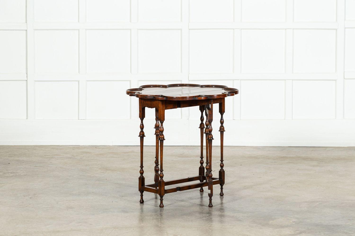 19thC English Walnut Gateleg Table 13