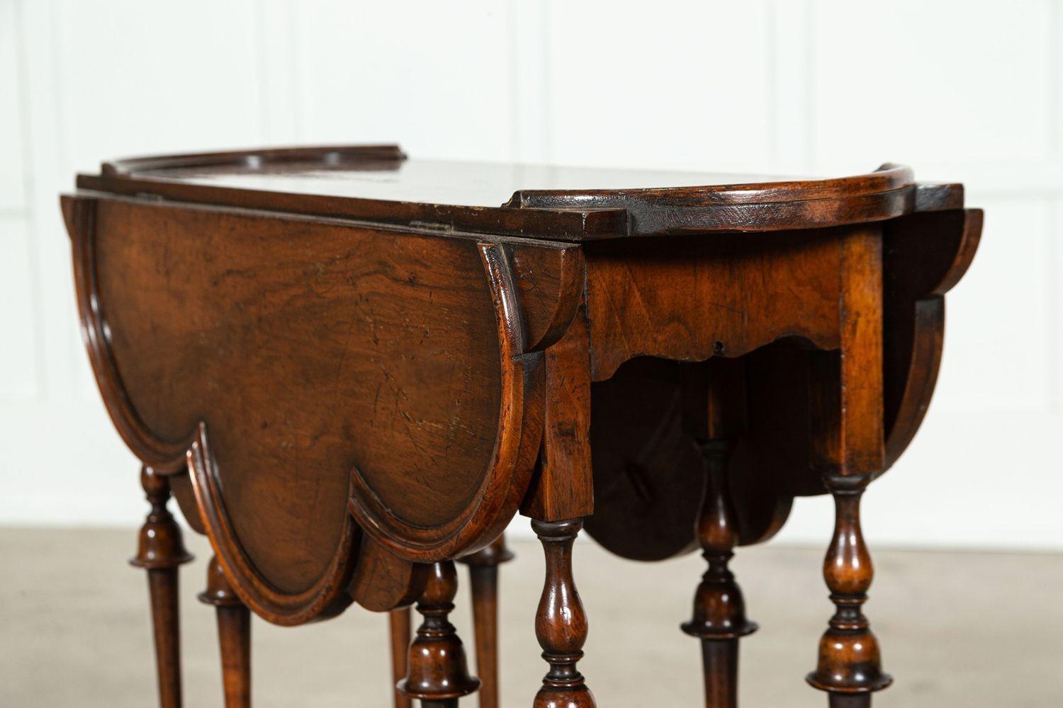 19th Century 19thC English Walnut Gateleg Table