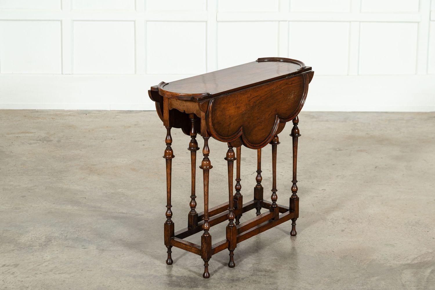 19thC English Walnut Gateleg Table 1