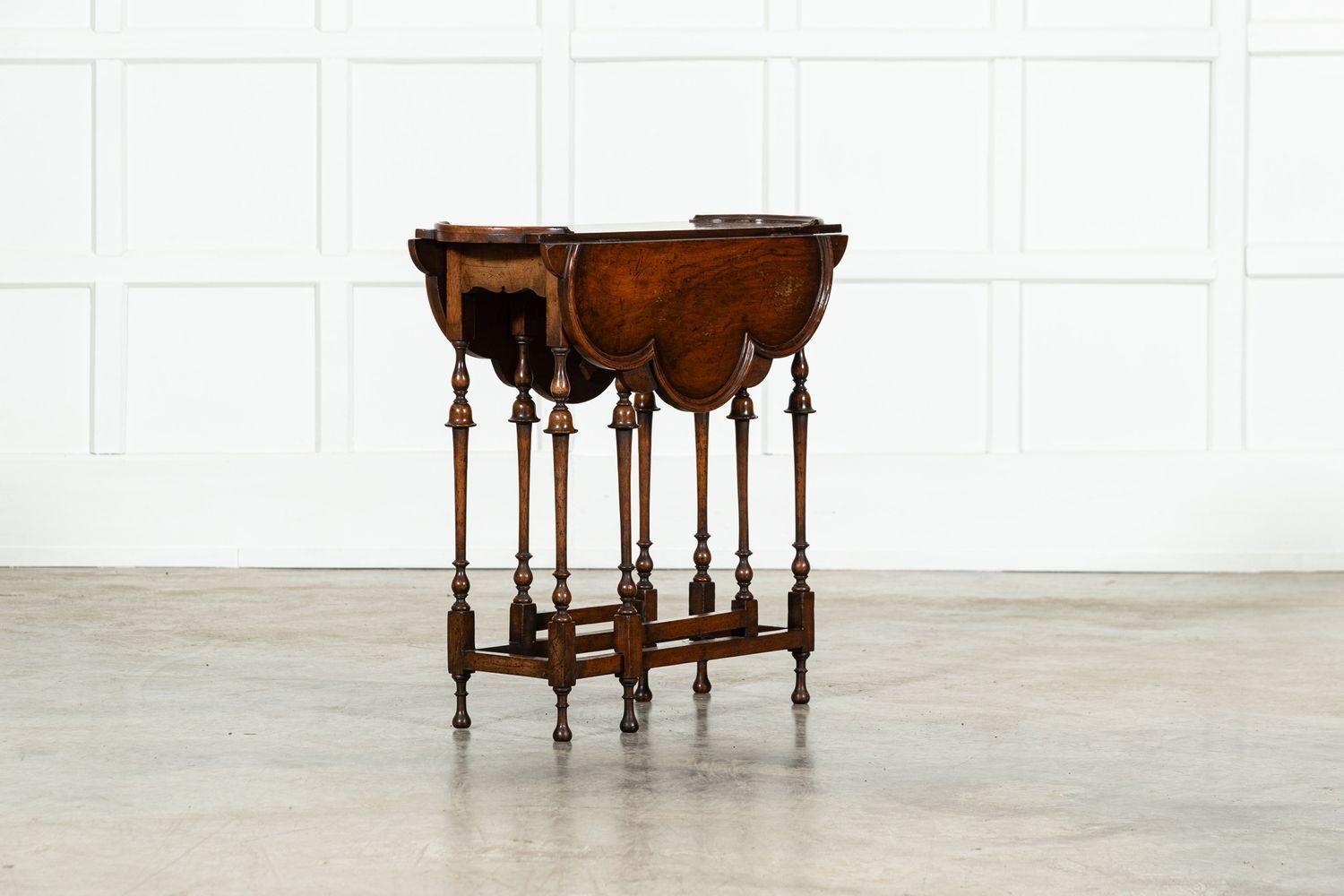 19thC English Walnut Gateleg Table 4