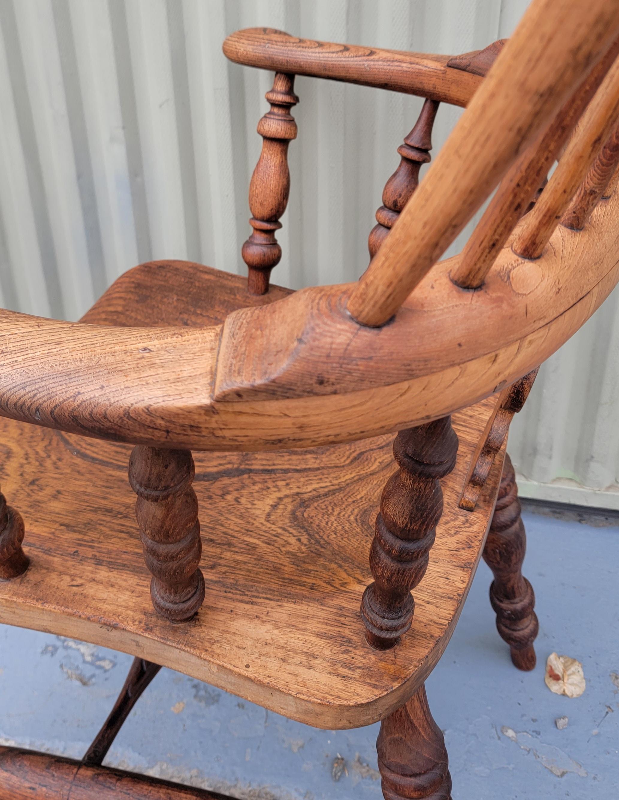 19thc  English Windsor Arm Chairs -Pair For Sale 2