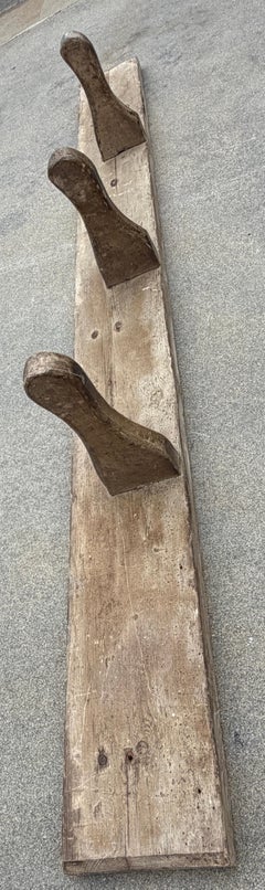 19thc English Wood Harness Peg Rack