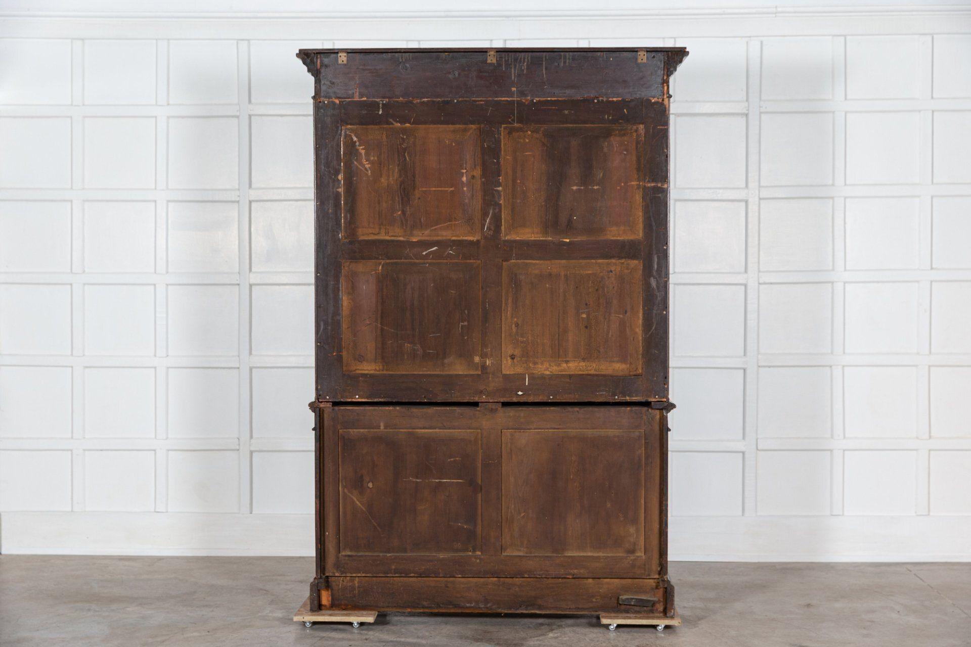 19th C Estate Made Oak Housekeepers Cupboard For Sale 7