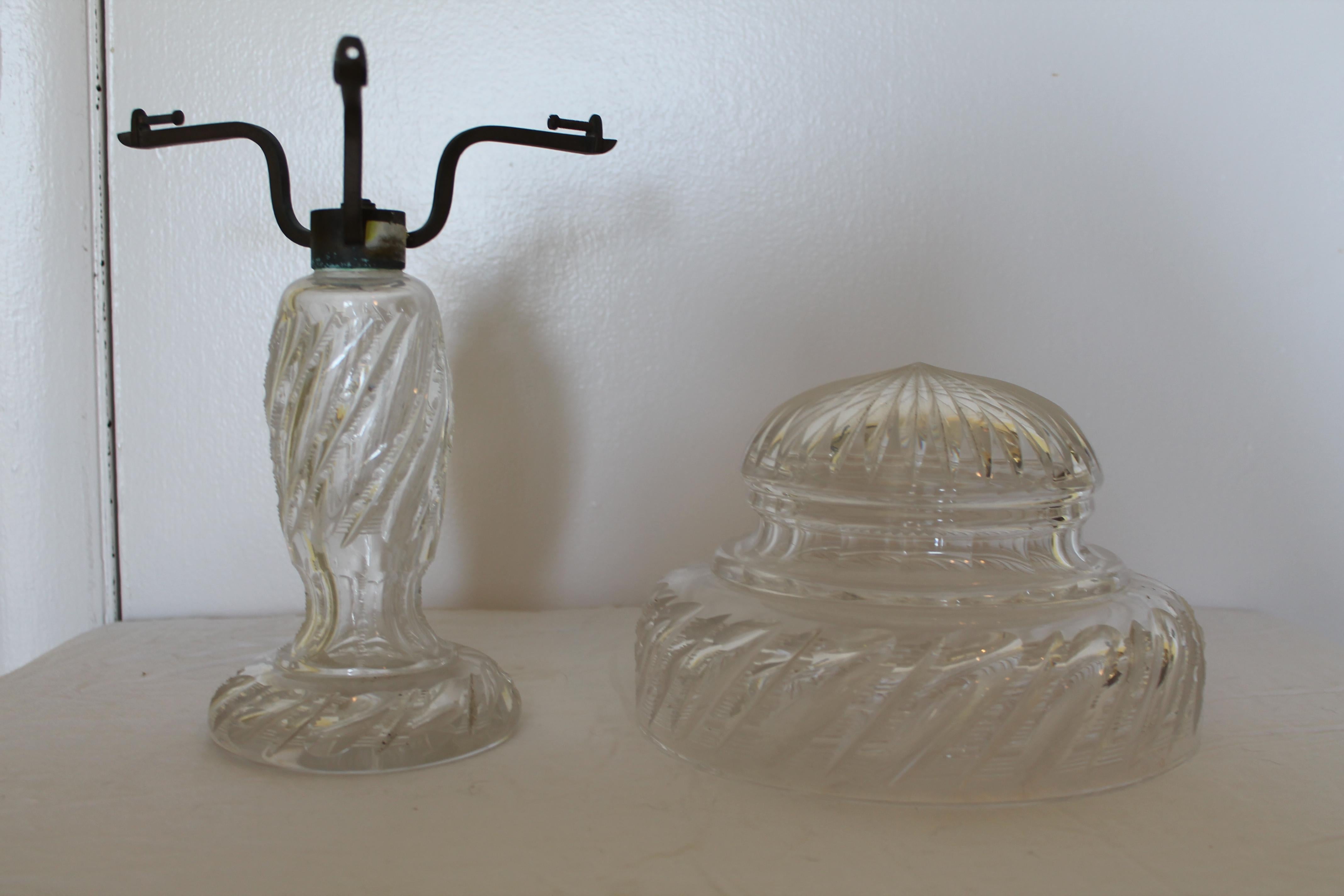19thc F&C Osler Cut Glass Table Lamp - Exceptional! In Good Condition For Sale In Opa Locka, FL