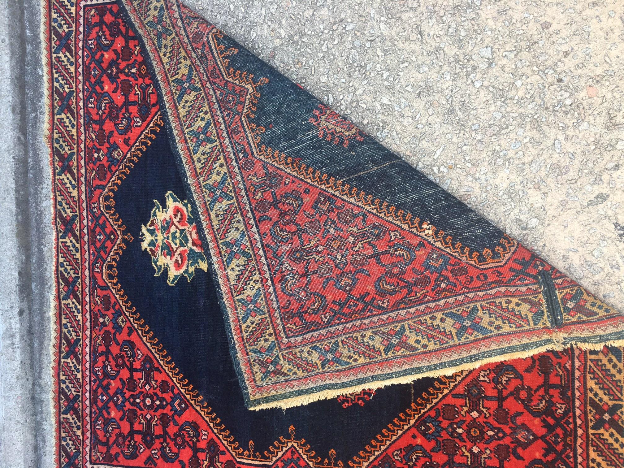 19thc Feraghan  Antique Saddle Cover or Rupalani For Sale 1