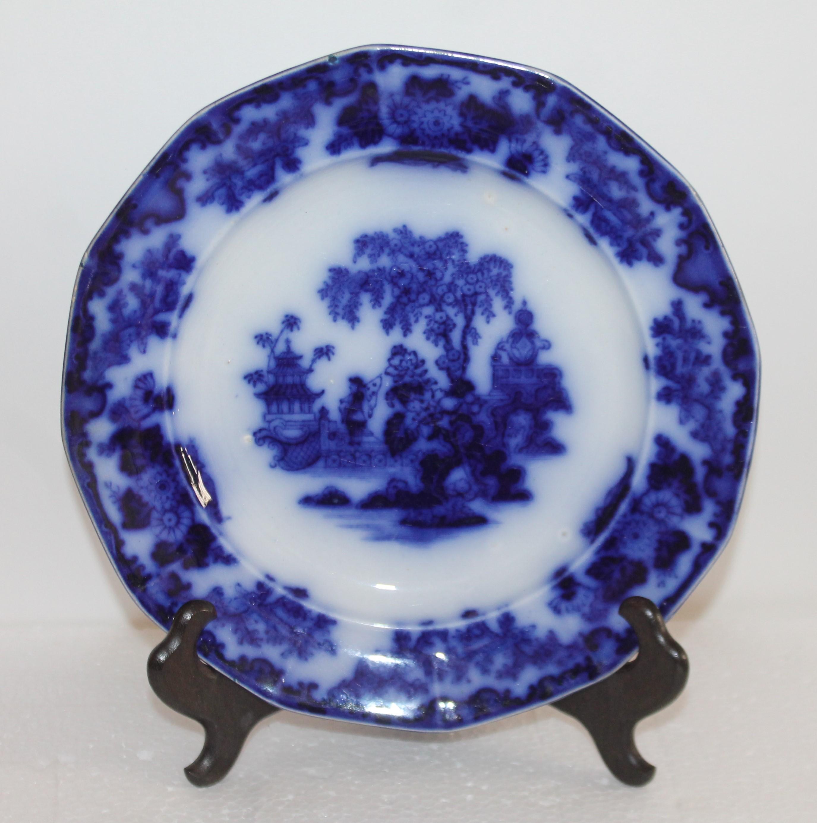 These flo blue plates are in such nice condition. One small plate has minor edge chip. Selling the collection of four plates.
Large plate measures 9.5 x 1.5 / Small plate measures 8.5 -3 plates.