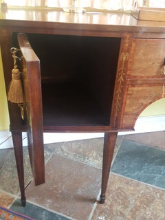 19th Century Floral Mahogany Bow-Fronted Sideboard