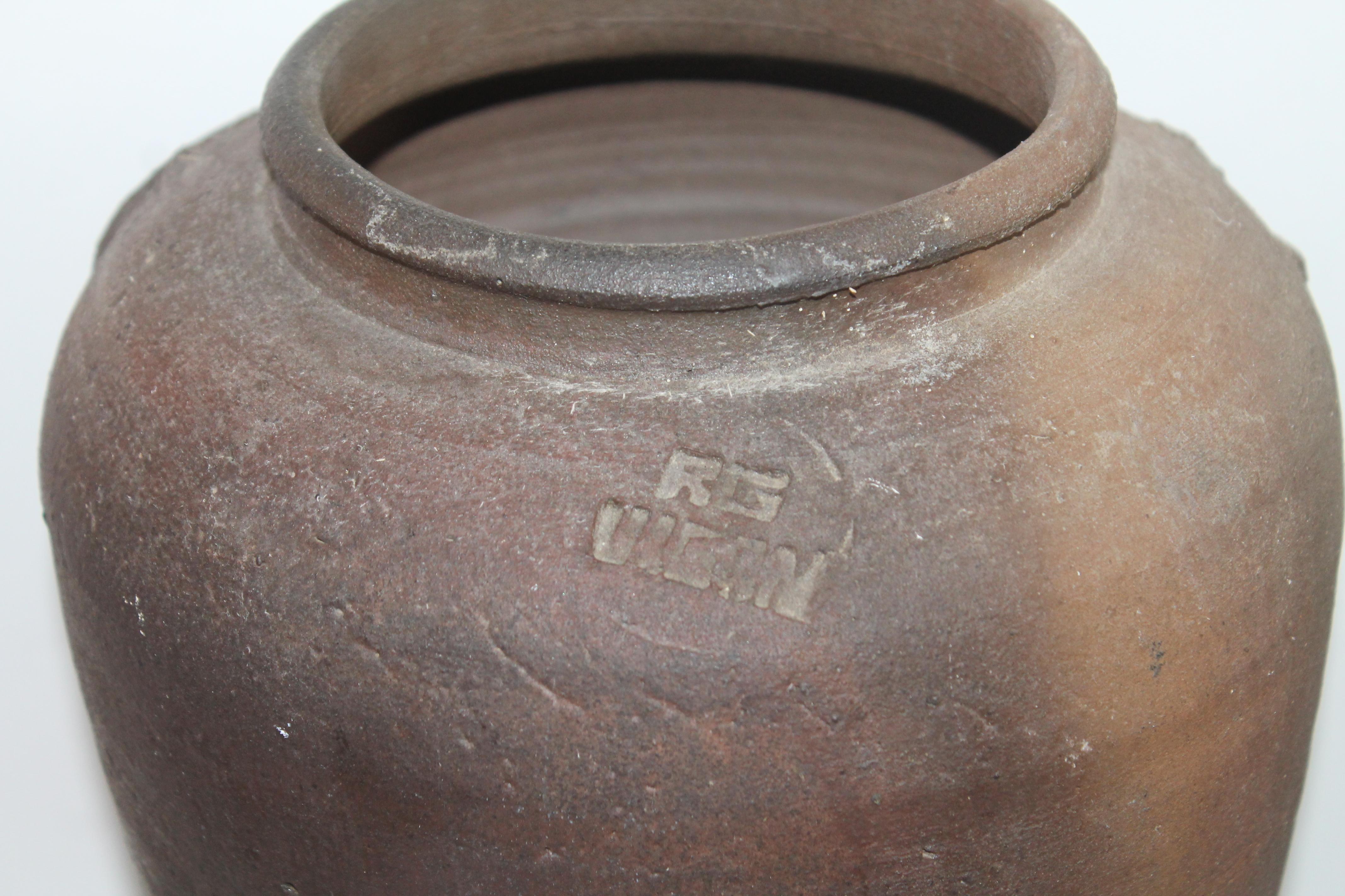 red clay vase