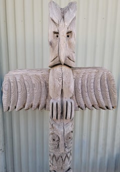 19Thc Folky American Indian Totem Pole