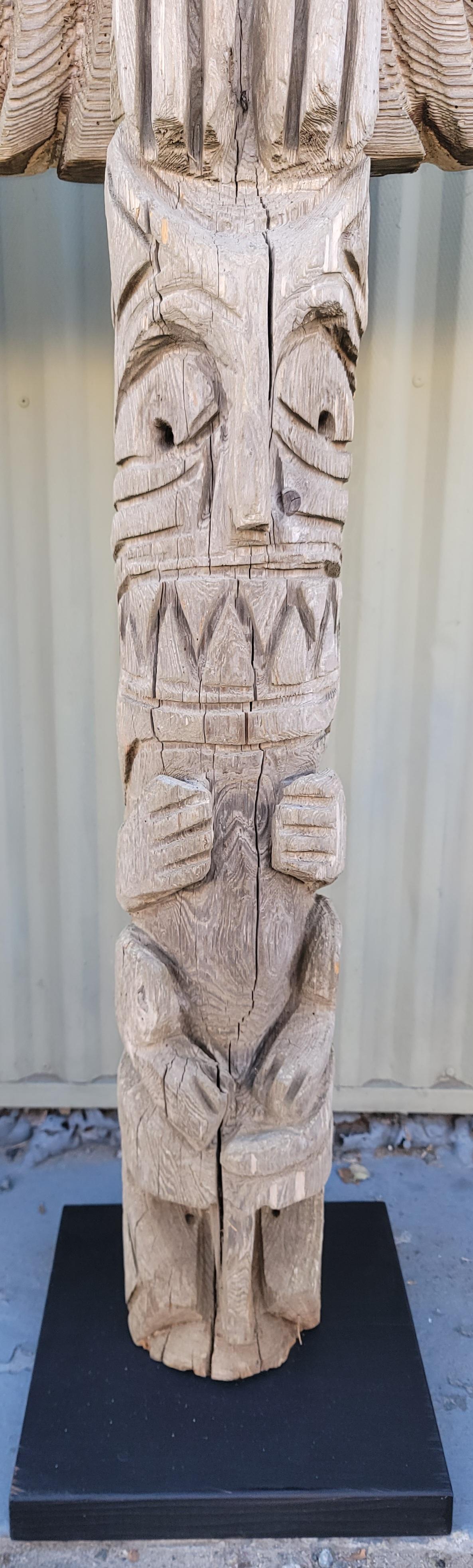 19Thc Folky American Indian Totem Pole (amerikanisch) im Angebot