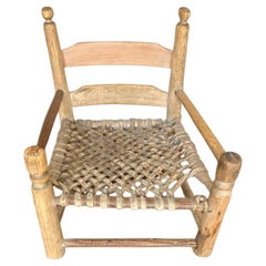 19Thc Folky Navajo /Pueblo Silla de niño