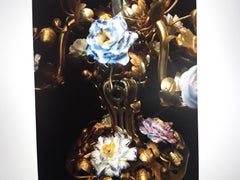 19thc French Antique Dors Gilt Bronze Porceain Saxe Buillotte Table Lamp Meissen