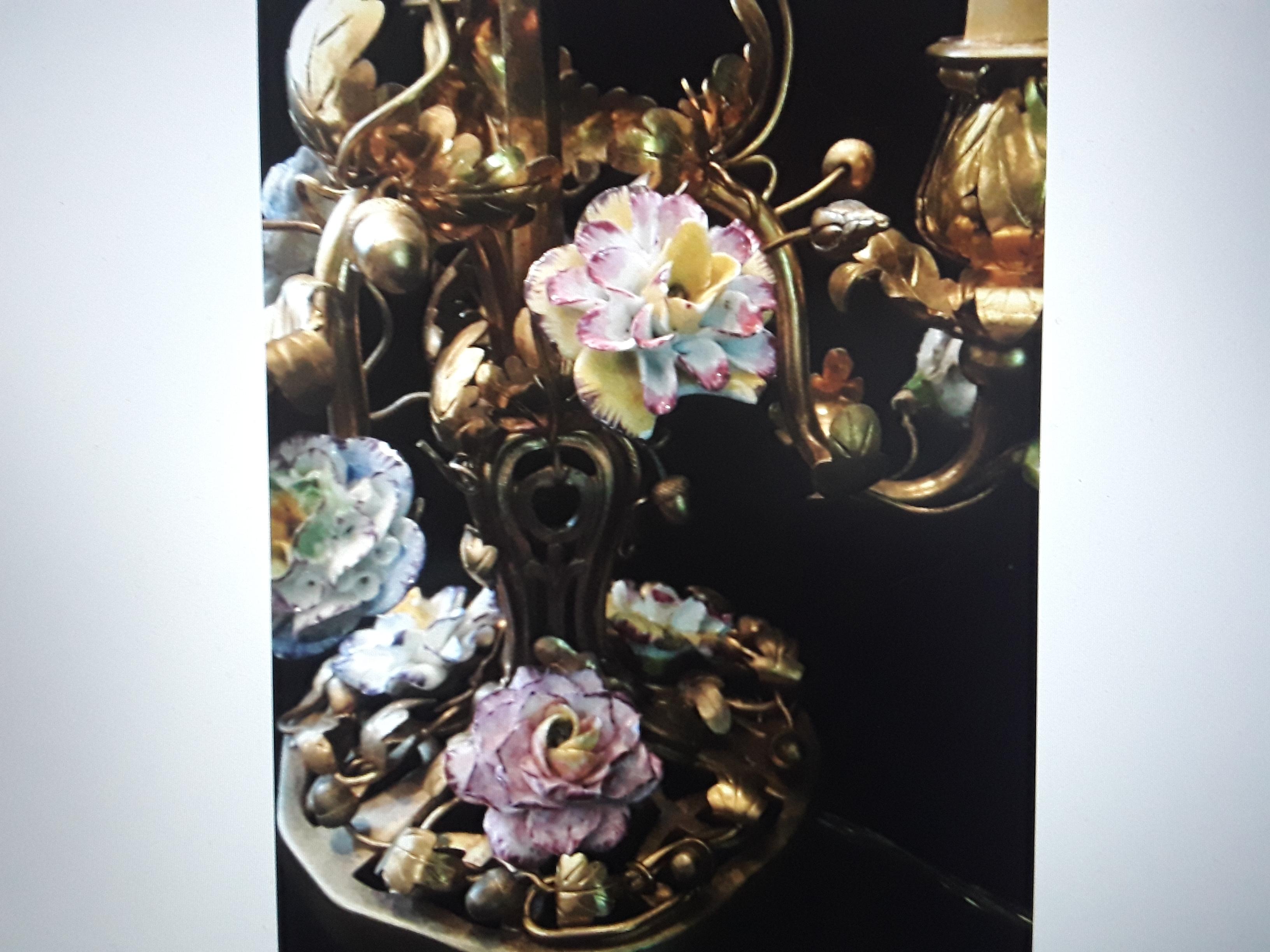 Louis XVI 19thc French Antique Dors Gilt Bronze Porceain Saxe Buillotte Table Lamp Meissen For Sale