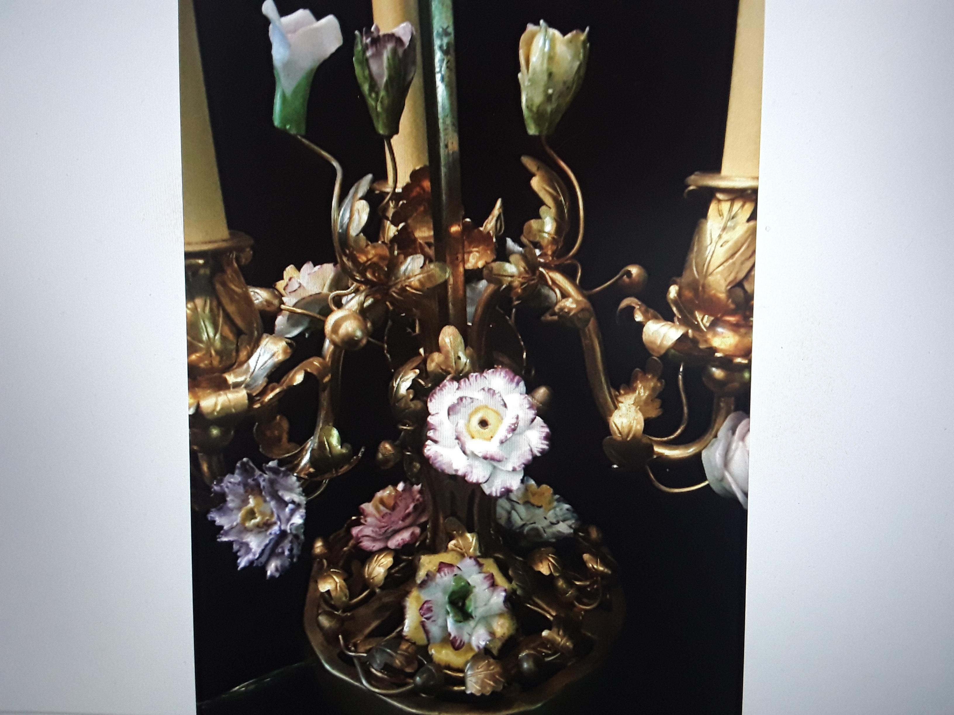 19thc French Antique Dors Gilt Bronze Porceain Saxe Buillotte Table Lamp Meissen For Sale 3
