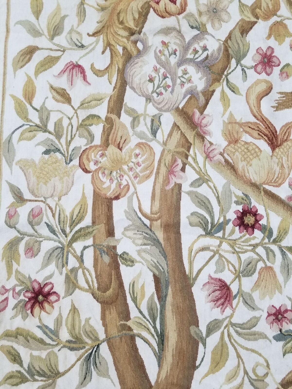 19. Jahrhundert Antiker französischer, geblümter Aubusson-Wandbehang/Wandteppich im Louis-XVI.-Stil im Angebot 5
